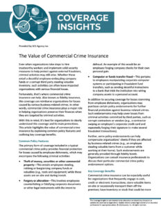 The Value of Commercial Crime Insurance